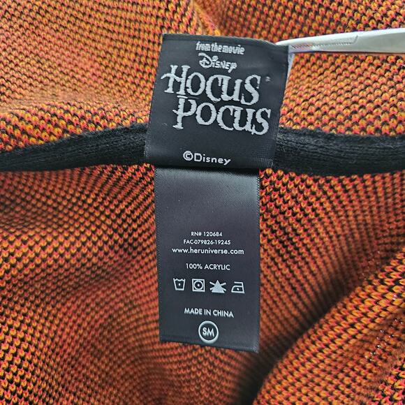 DISNEY Her Universe Hocus Pocus Dani Hooded Flyaway Halloween Cardigan Sz S/M - Picture 15 of 16
